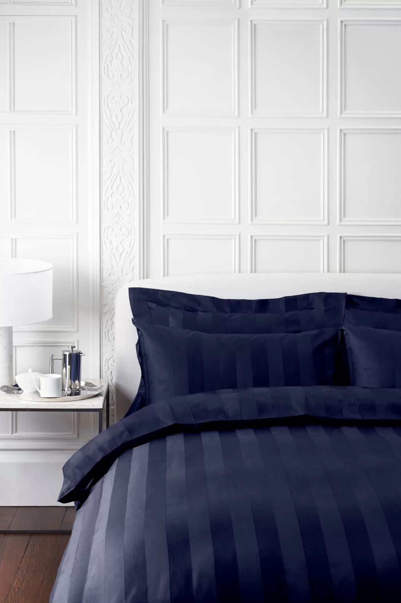 Cheap 500 Thread Count Satin Stripe Duvet Cover Women Bedding