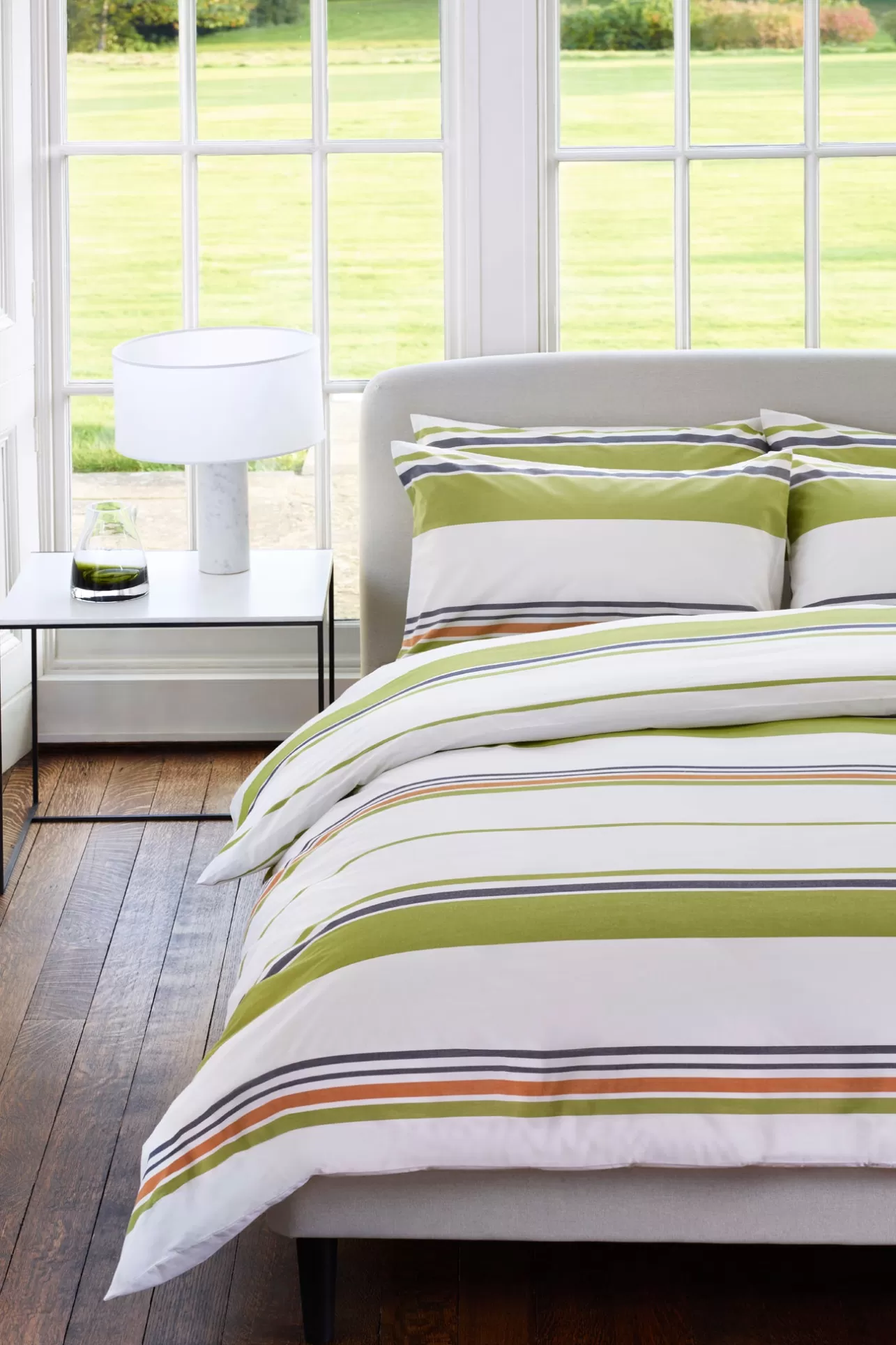Hot Multi Stripe Percale Duvet Set Women Bedding